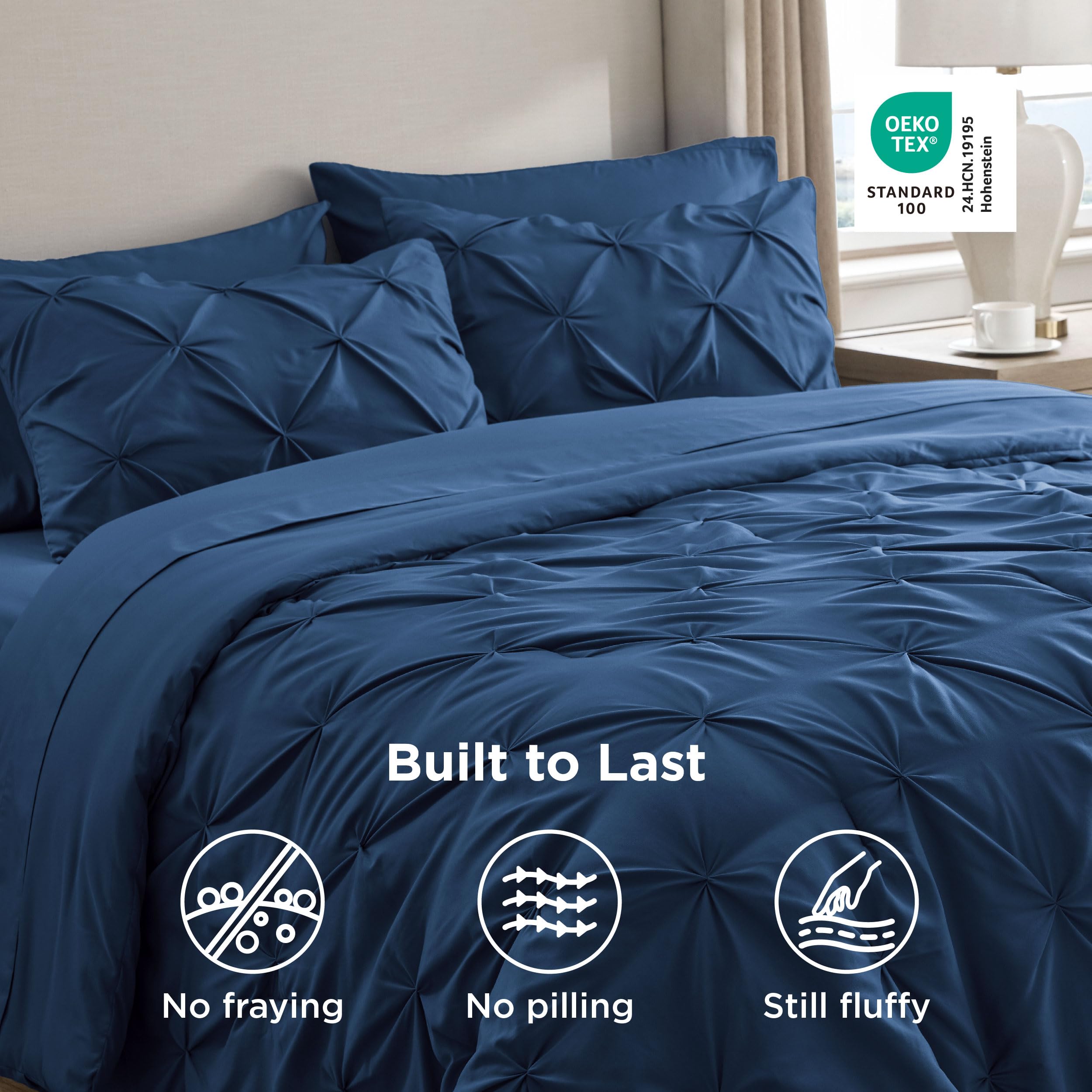 Bedsure boxed bedding packaging demonstrating ready-to-gift convenience and complete set contents