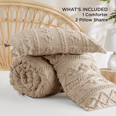 Bedsure packaged set with comforter and two shams for easy gifting