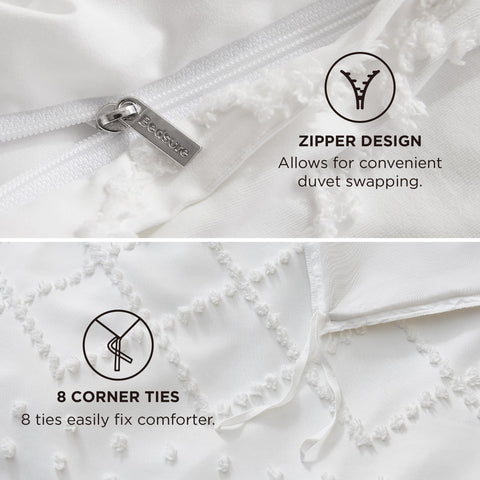 Bedsure packaging and label detail showing product contents and easy care info