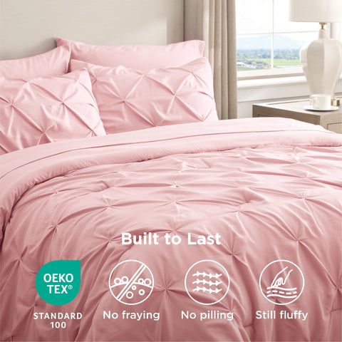 Bedsure boxed packaging open to show complete 7-piece set ready for gifting or moving in