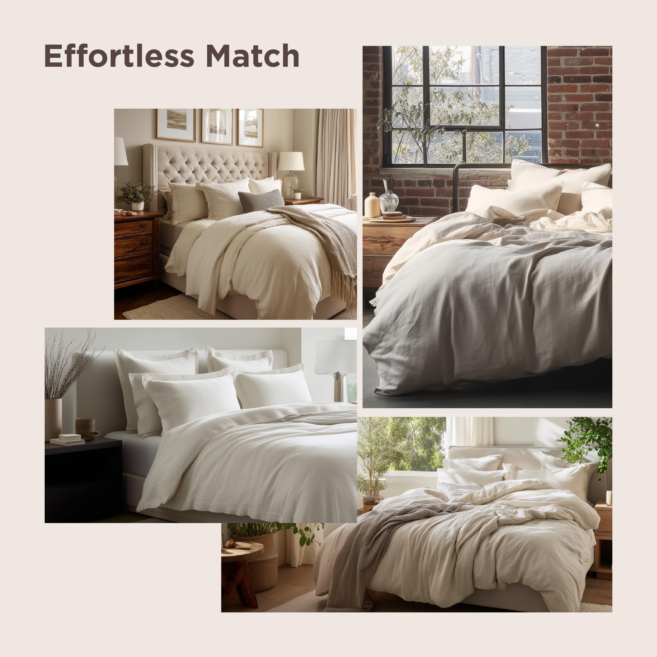 Bedsure packed set flat showing included duvet cover and two shams