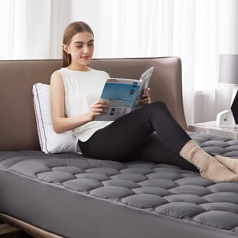 Bedsure padding cross-section visual reveals fluffy microfiber filling support