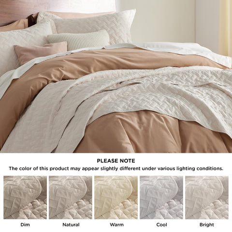 Bedsure quilt with a pet resting to show easy care and protection
