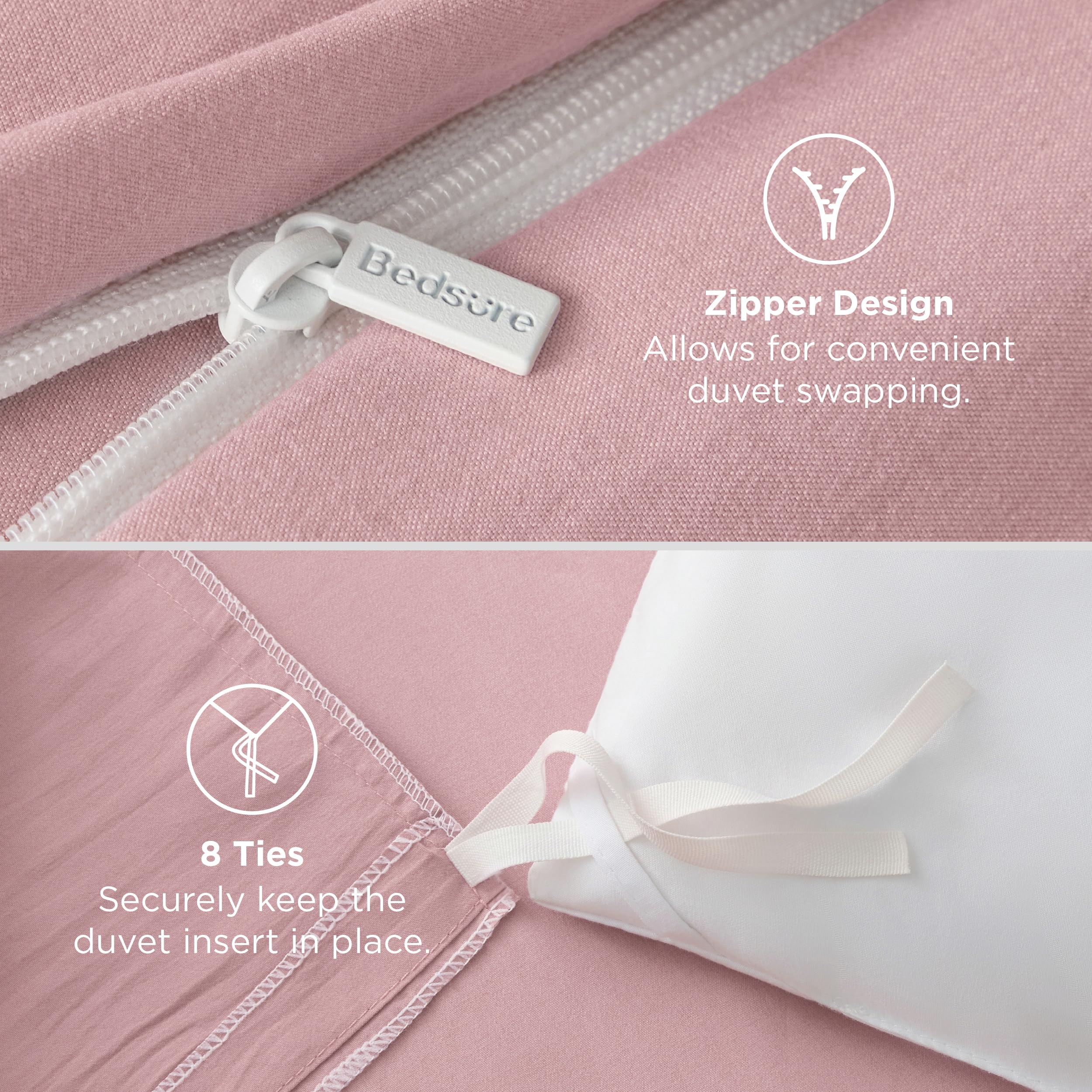 Bedsure pillow sham front showing coordinated design and neat finish