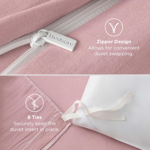 Bedsure pillow sham front showing coordinated design and neat finish