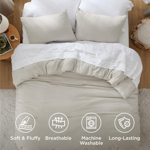 Bedsure pillow sham detail showing stitching and tailored finish benefits