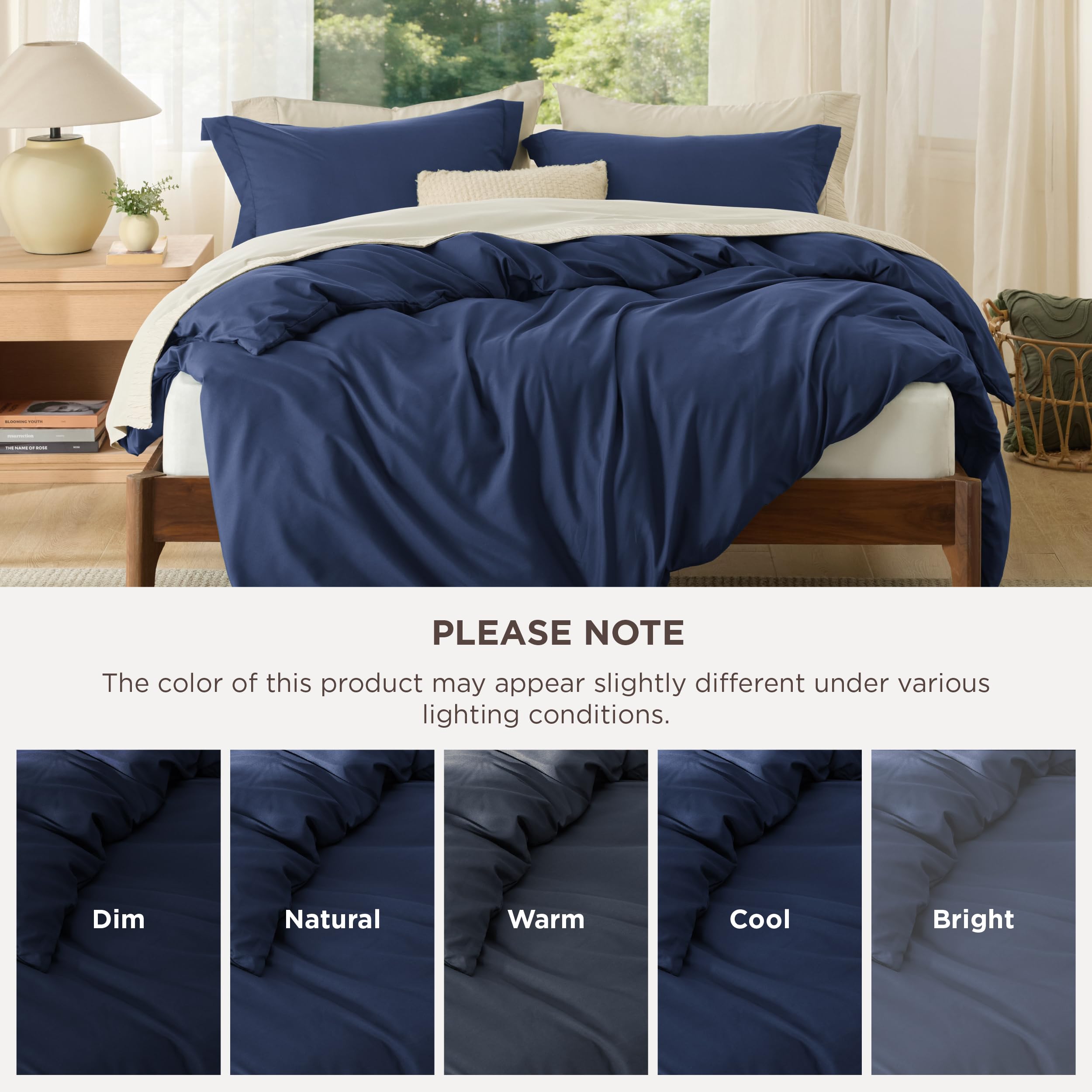 Bedsure two pillow shams displayed to match duvet and enhance decor