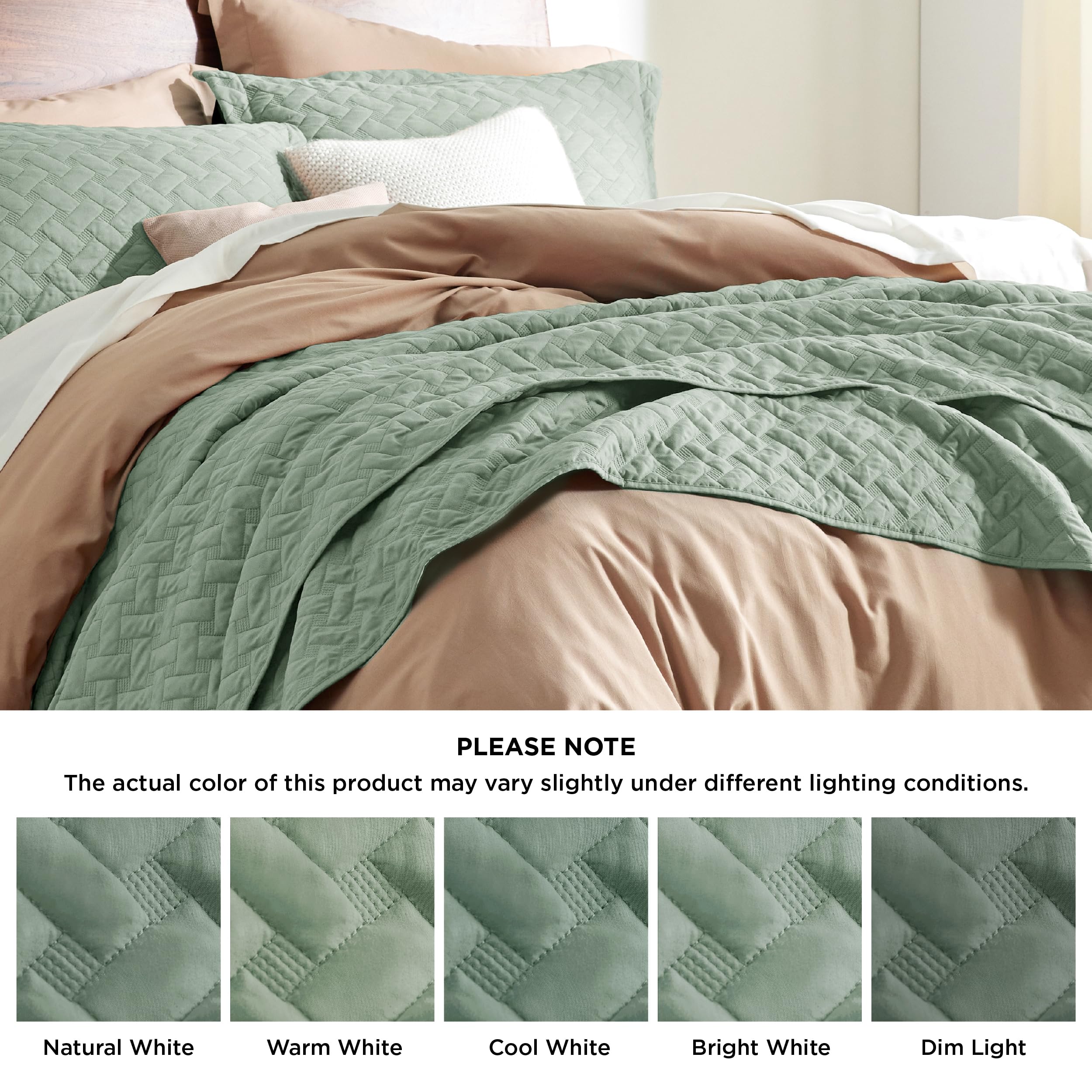 Bedsure matching pillow sham front view completing coordinated bed look