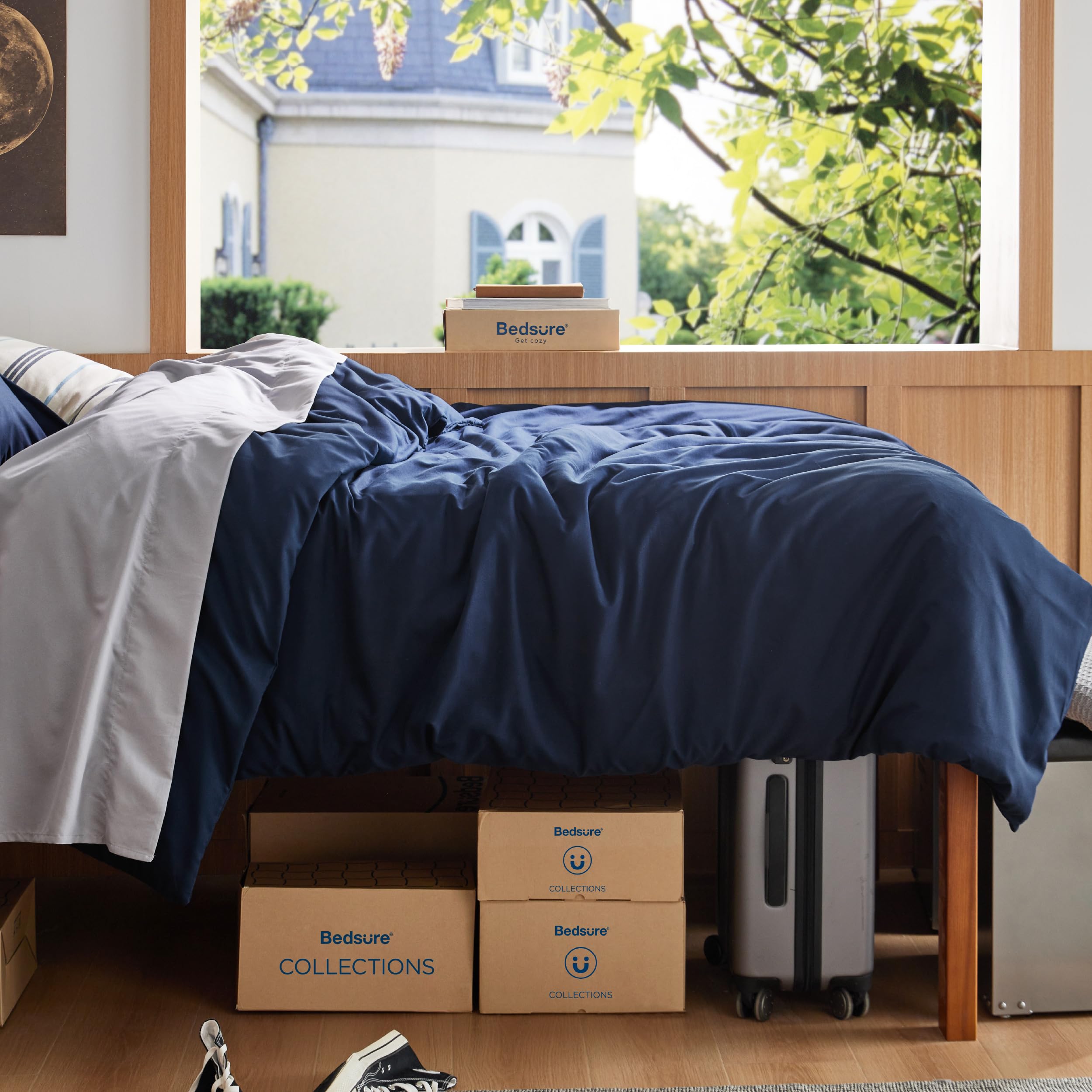 Bedsure pillow sham on bed illustrating matching set and coordinated bedroom style