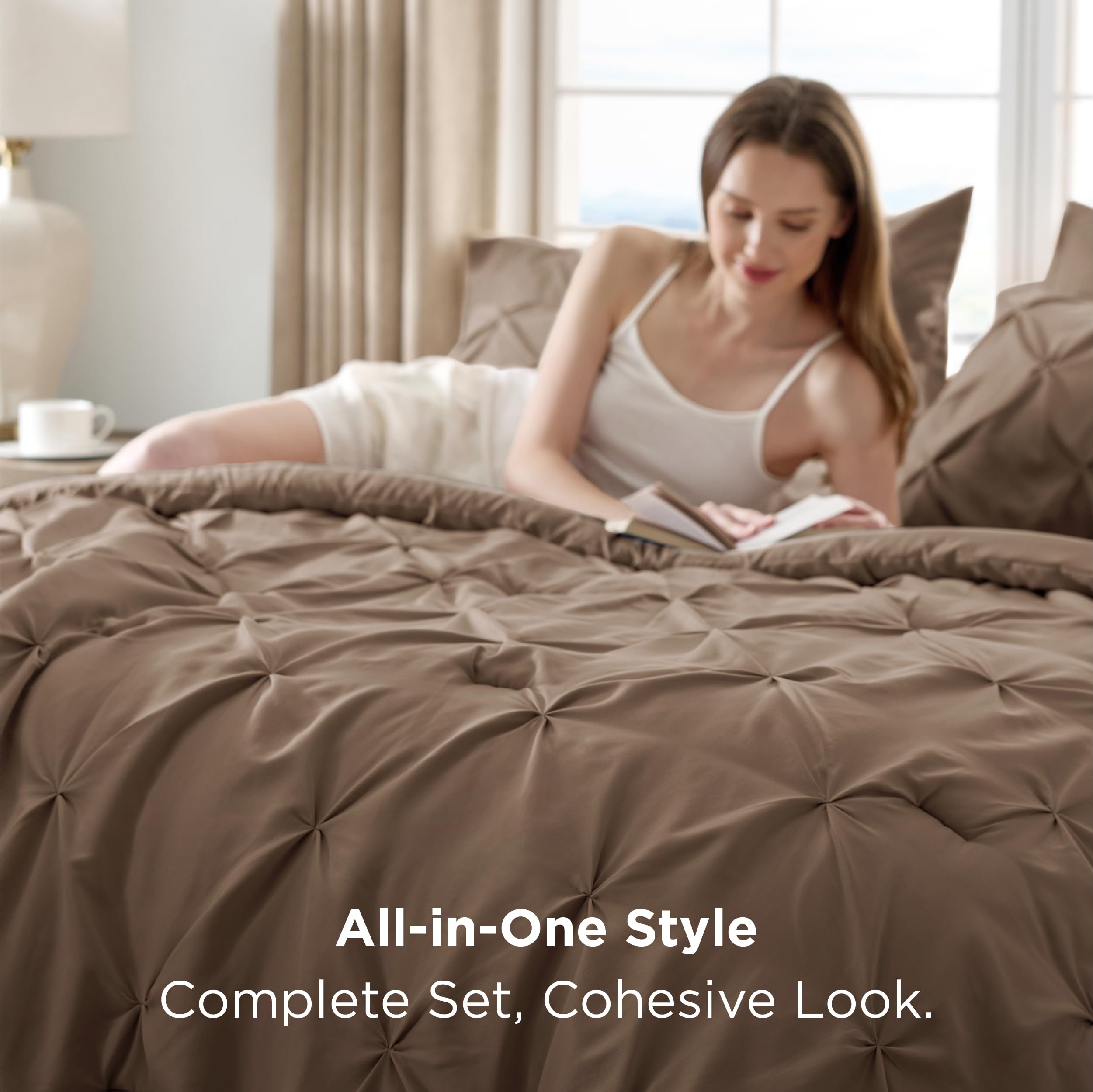 Bedsure pillow shams close-up showing matching finish and tidy appearance