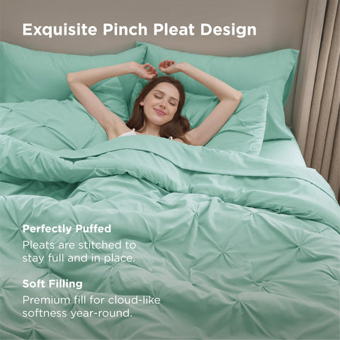 Bedsure pillow shams and decorative pillows styled for layered bedroom appeal