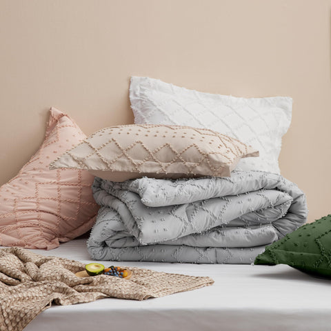 Bedsure two pillow shams paired with comforter enhancing coordinated look