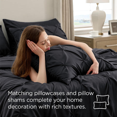 Bedsure pillow shams arranged on bed offering polished hotel-style look
