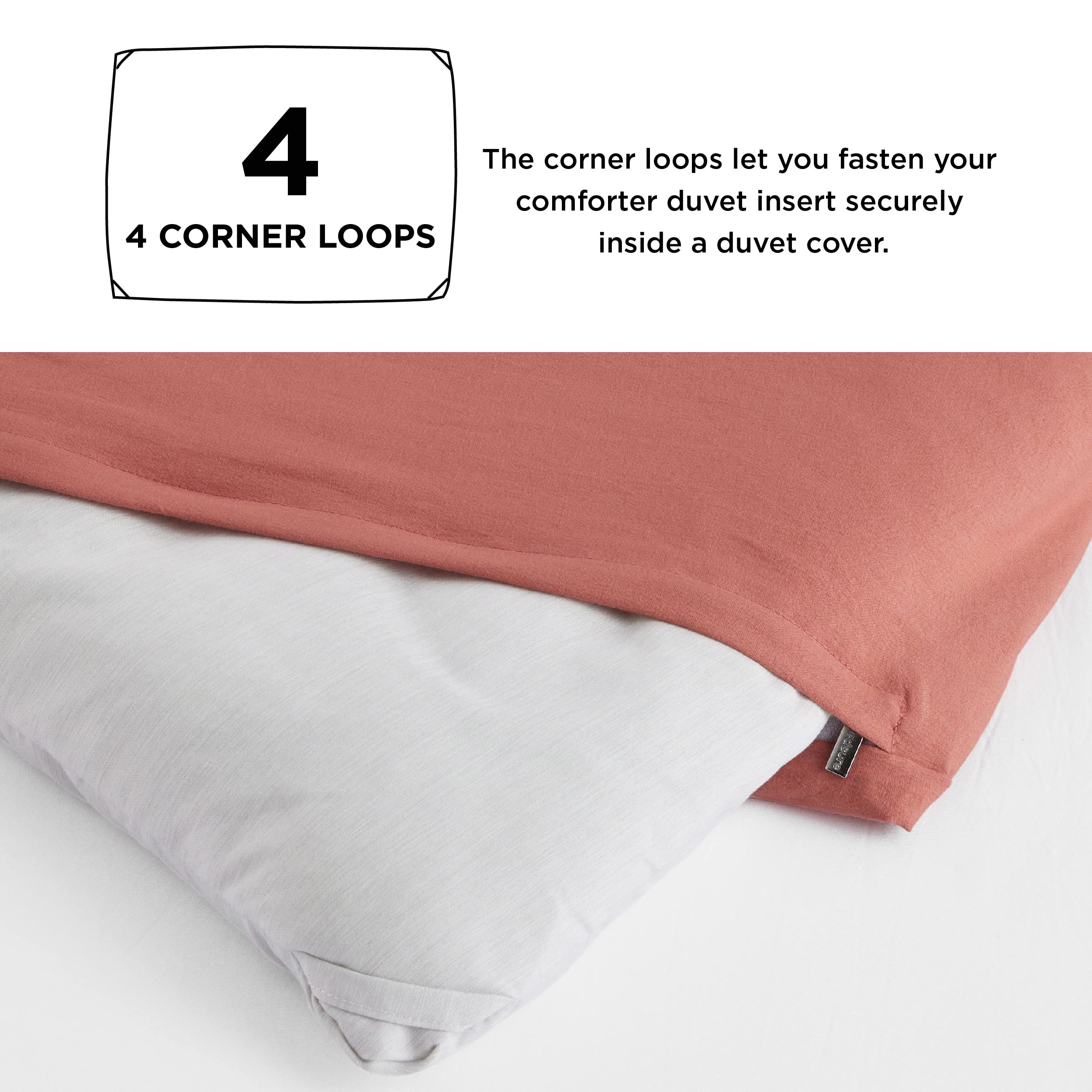 Bedsure two matching pillow shams arranged on bed showing coordinated look