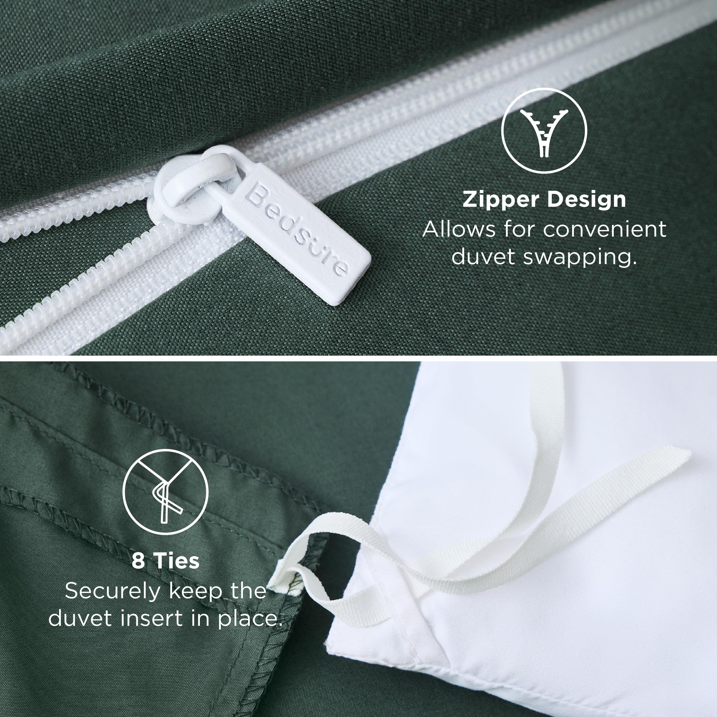 Bedsure pillow shams close-up showing matching finish and comfortable support