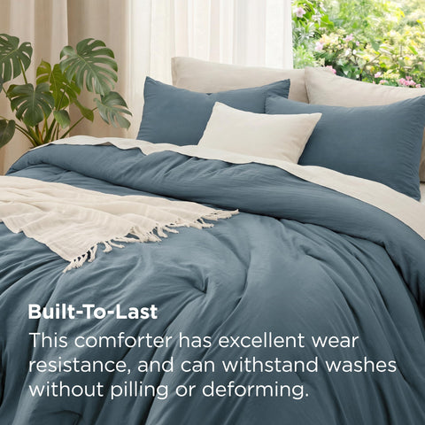Bedsure matching pillow shams detail showing coordinated look and easy styling