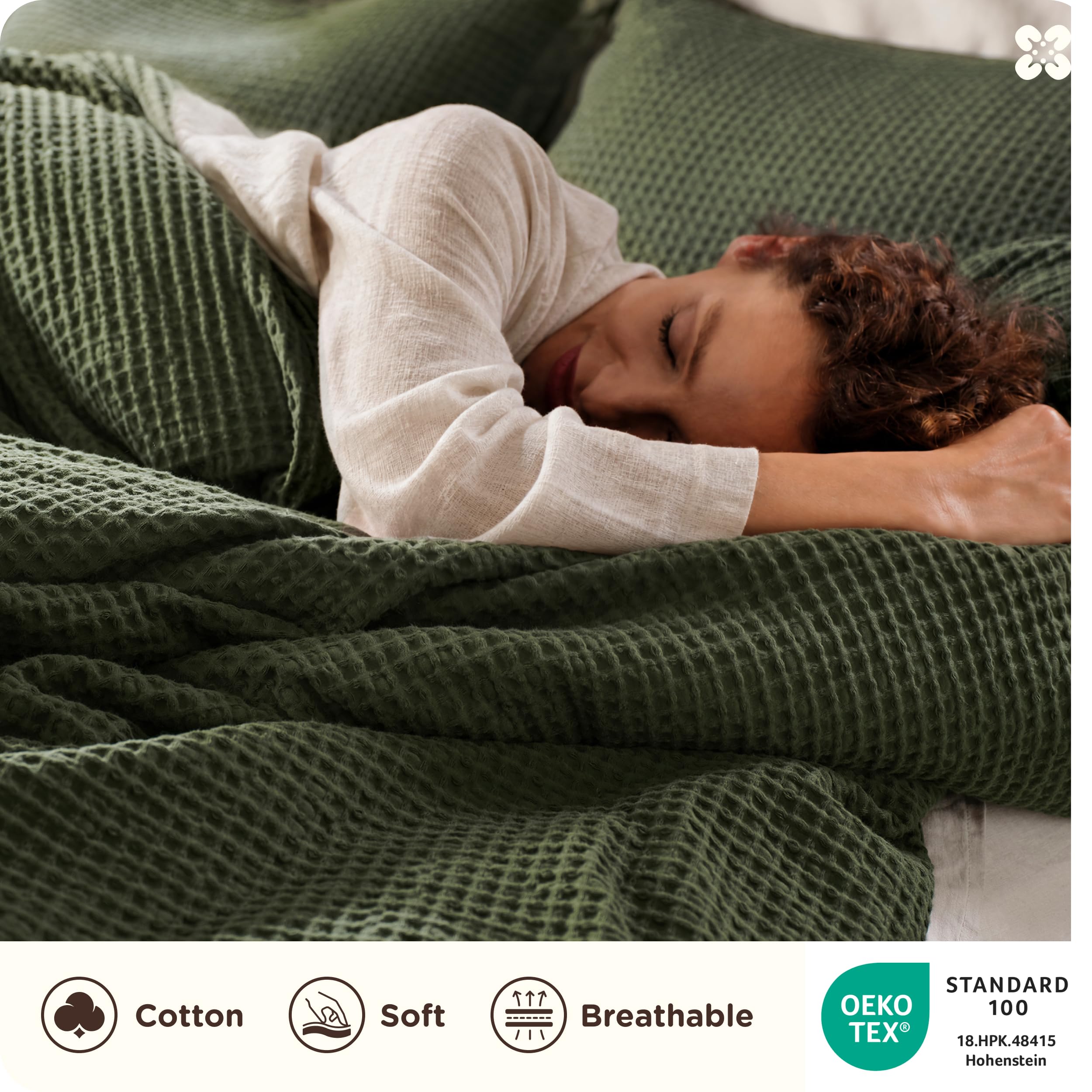 Bedsure pillow shams detail showing clean edges and coordinated texture