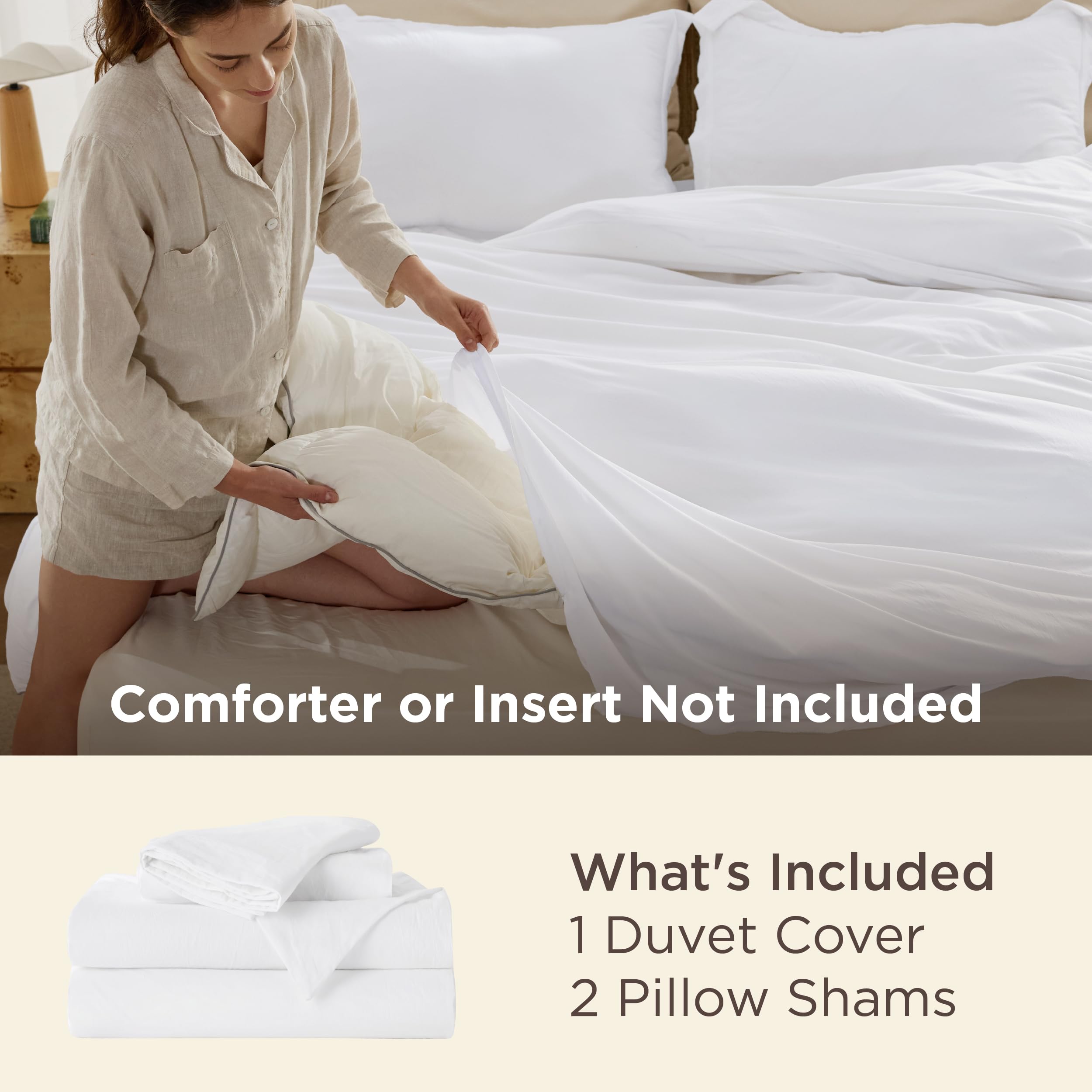 Bedsure pillow shams arranged on bed demonstrating coordinated styling benefit