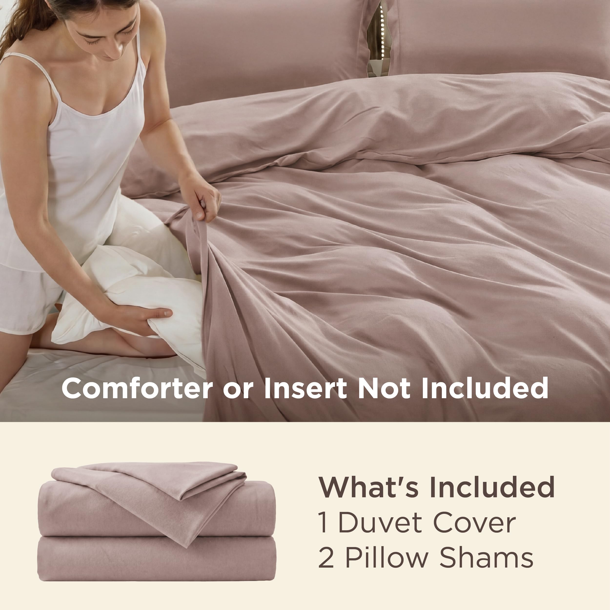 Bedsure pillow shams front view matching duvet for cohesive bedroom styling
