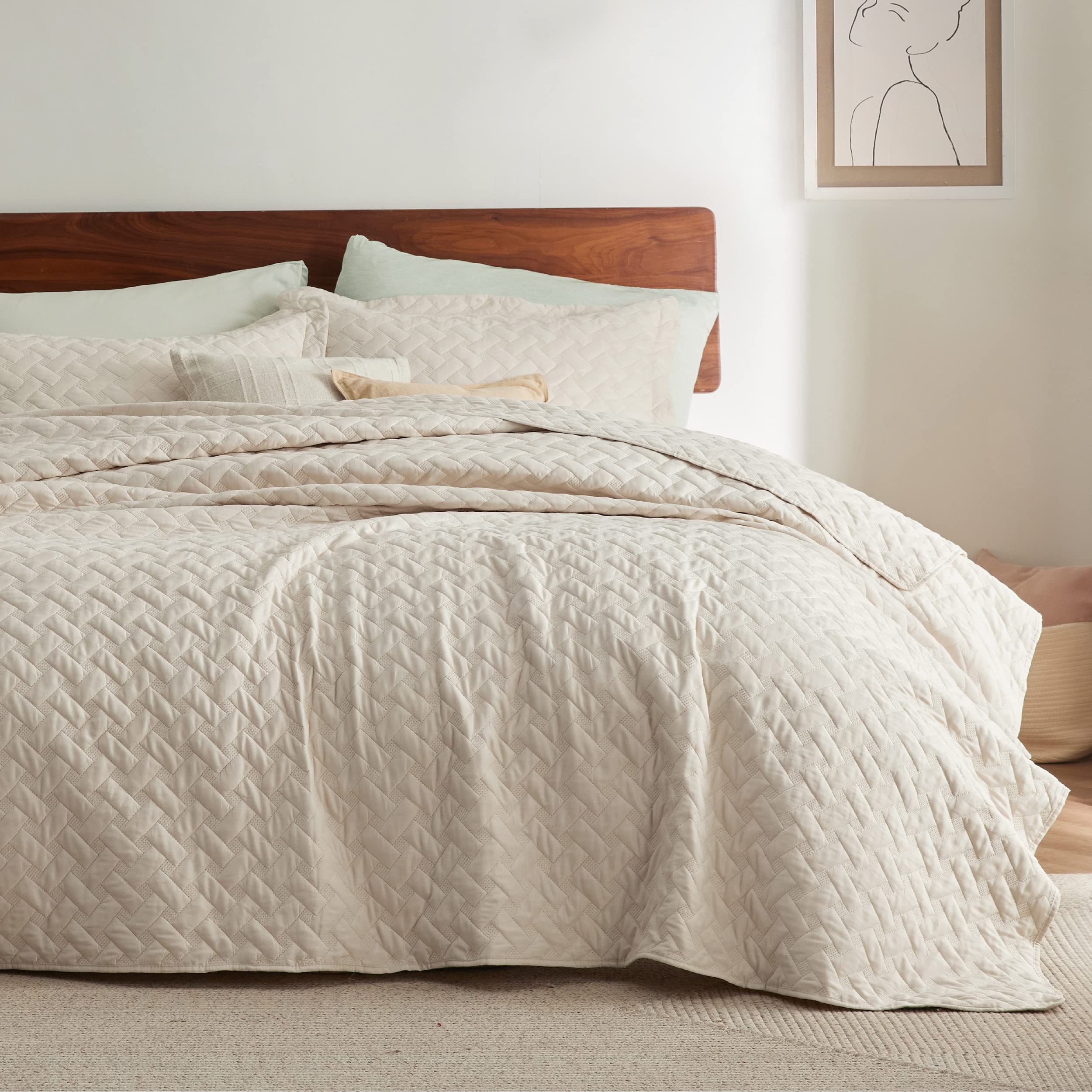 Bedsure matching pillow shams displayed for coordinated bedroom styling