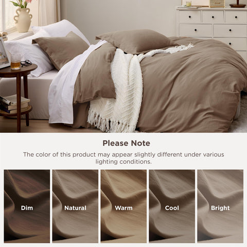 Bedsure pillow shams front view showing matching design and easy coordination