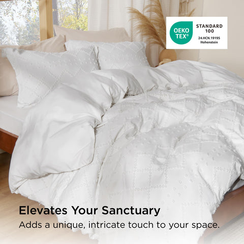 Bedsure pillow shams front view matching duvet for coordinated bedroom look