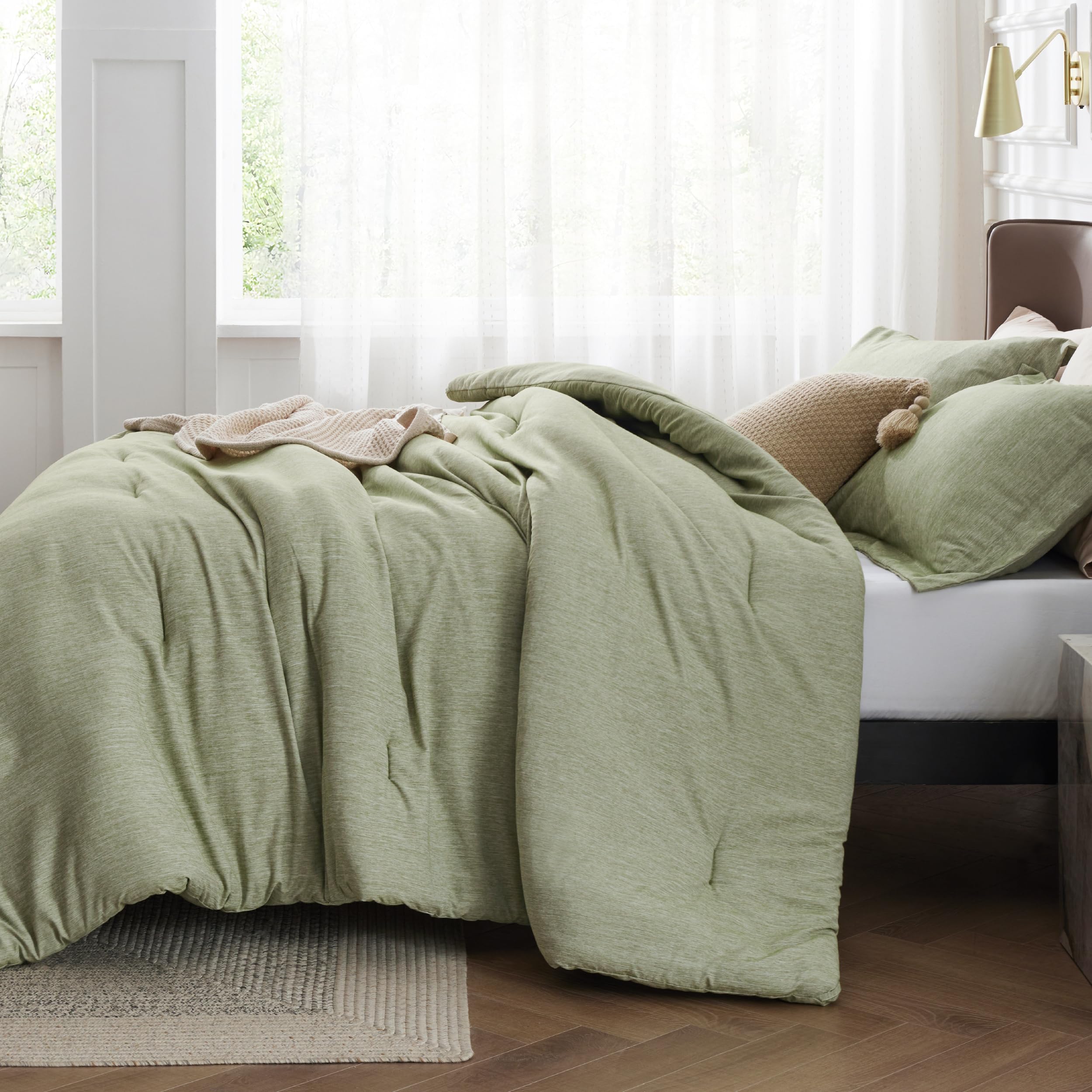 Bedsure pillow shams front display providing matching coordinated look