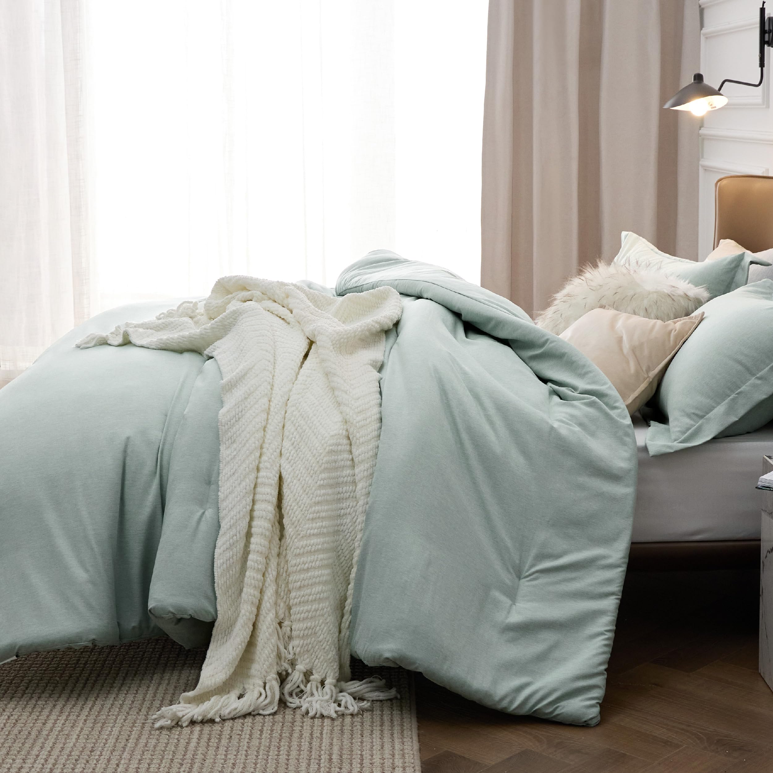 Bedsure matching pillow shams front view adds coordinated style benefit