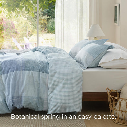 Bedsure oversized pillow shams laid flat showing shape retention and matching style