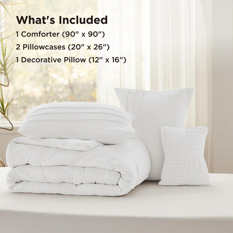 Bedsure two pillowcases and decorative pillow displayed to show complete set and coordinated look