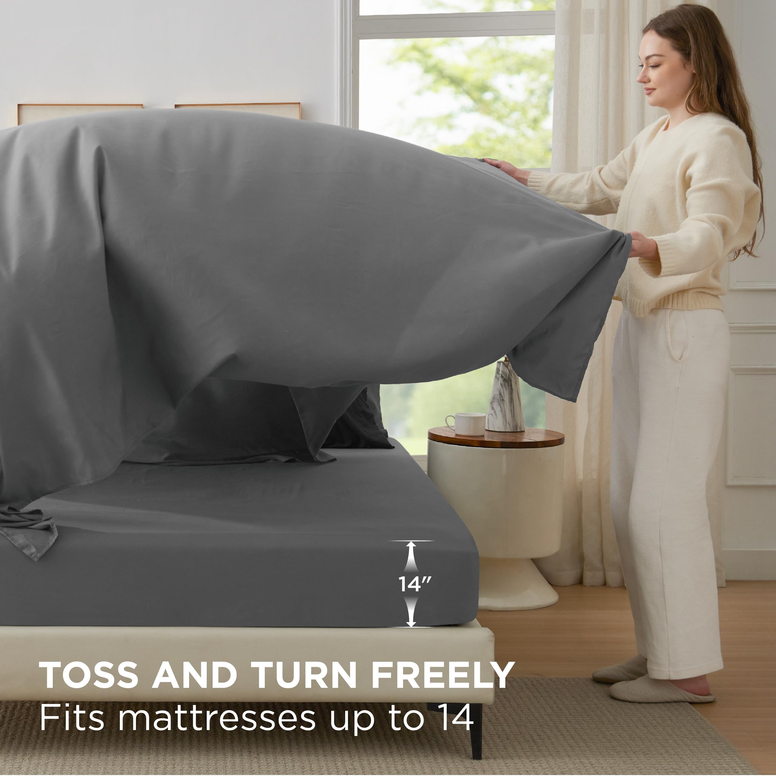 Bedsure pillowcase and sham detail showing coordinated design and finish