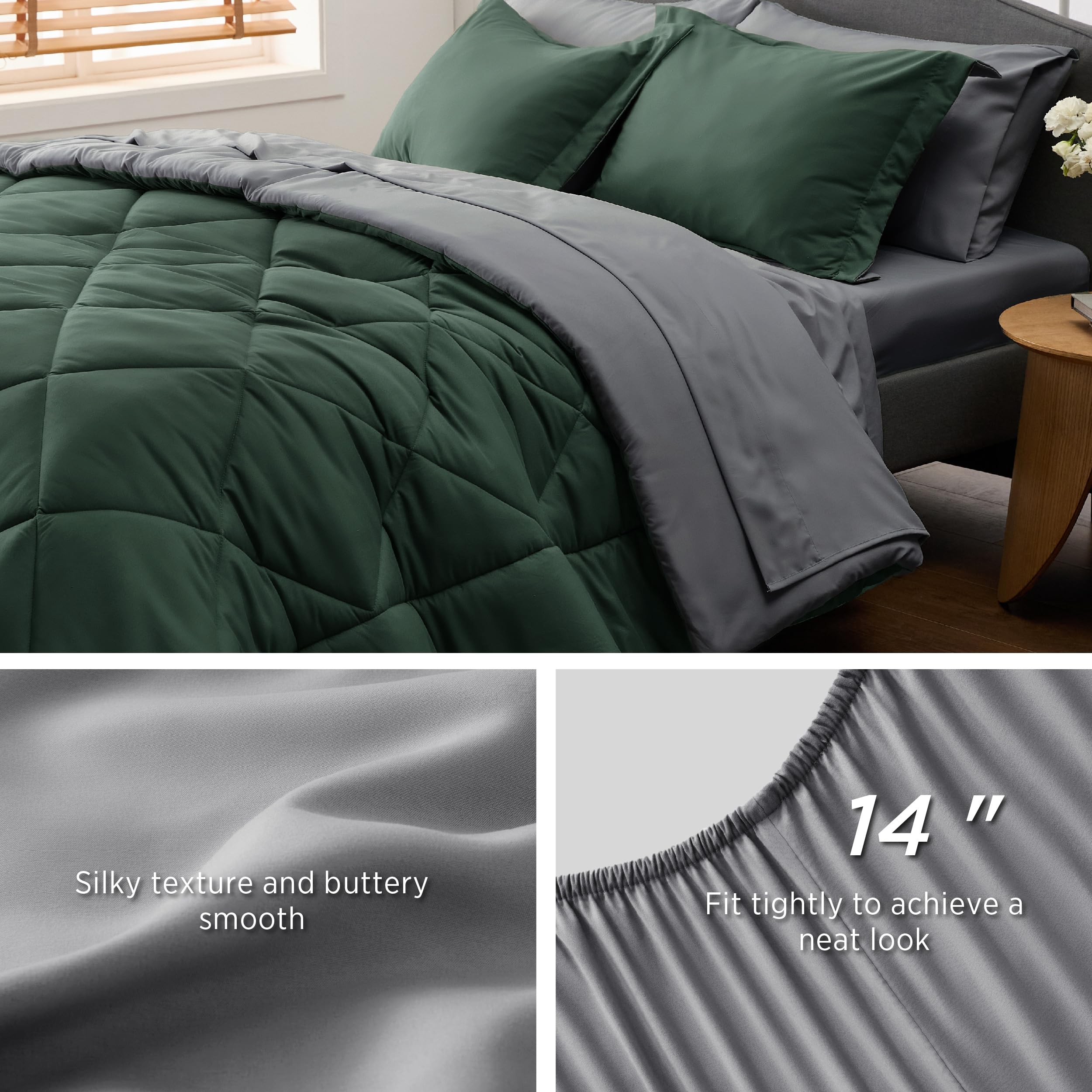Bedsure pillowcase and sham envelope detail keeping pillows tidy and comfortable