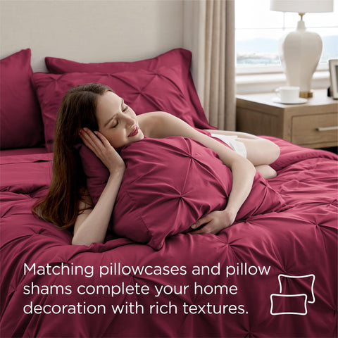 Bedsure pillowcase and sham pair showing coordinated color and polished finish