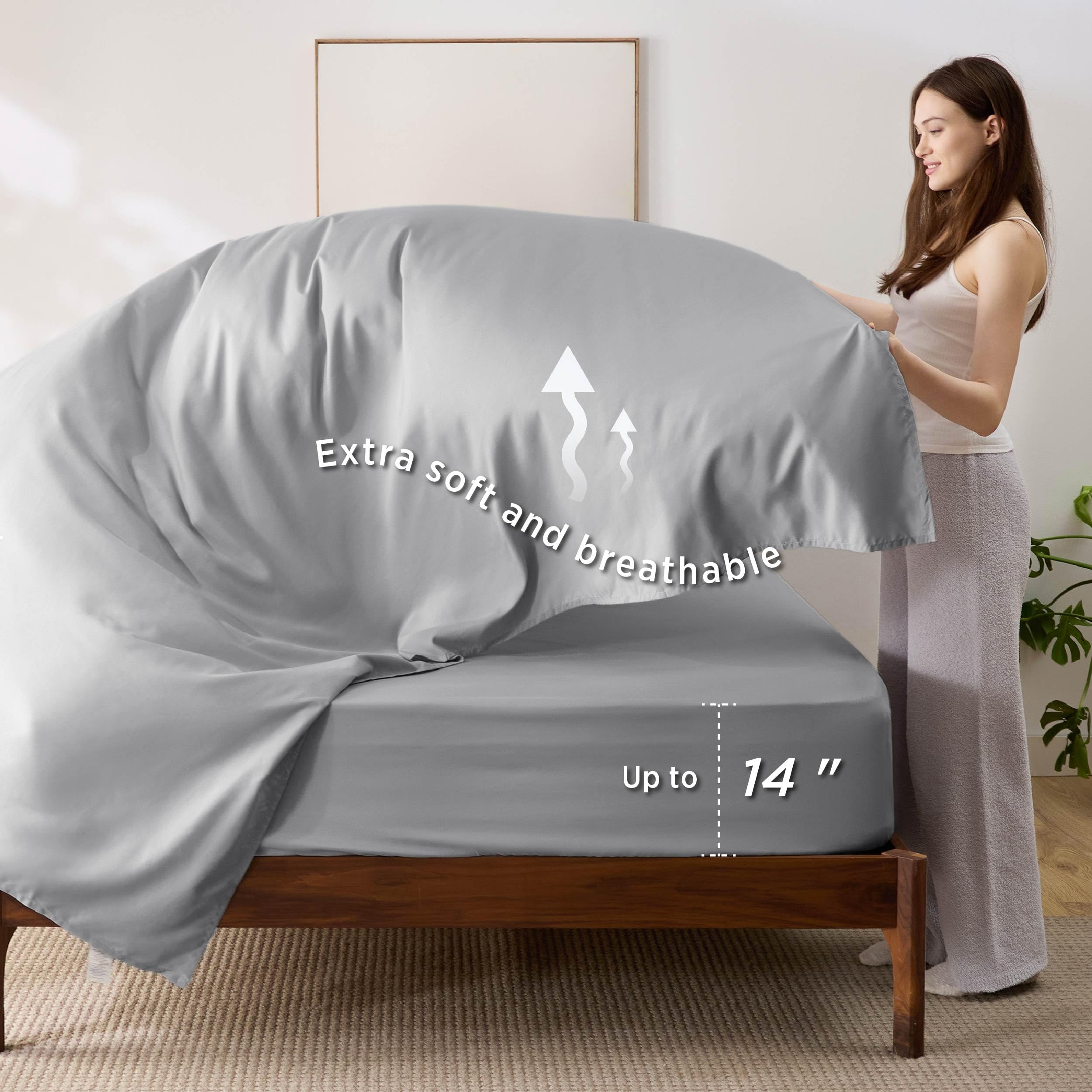 Bedsure envelope pillowcase closure keeping pillows secure and tidy