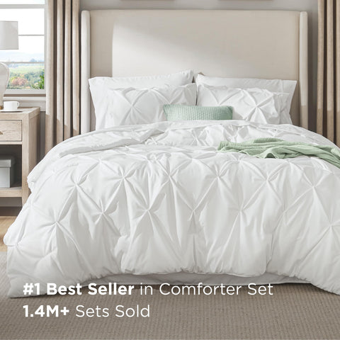 Bedsure pillowcases arrangement with coordinated set providing plush support and cohesive appearance