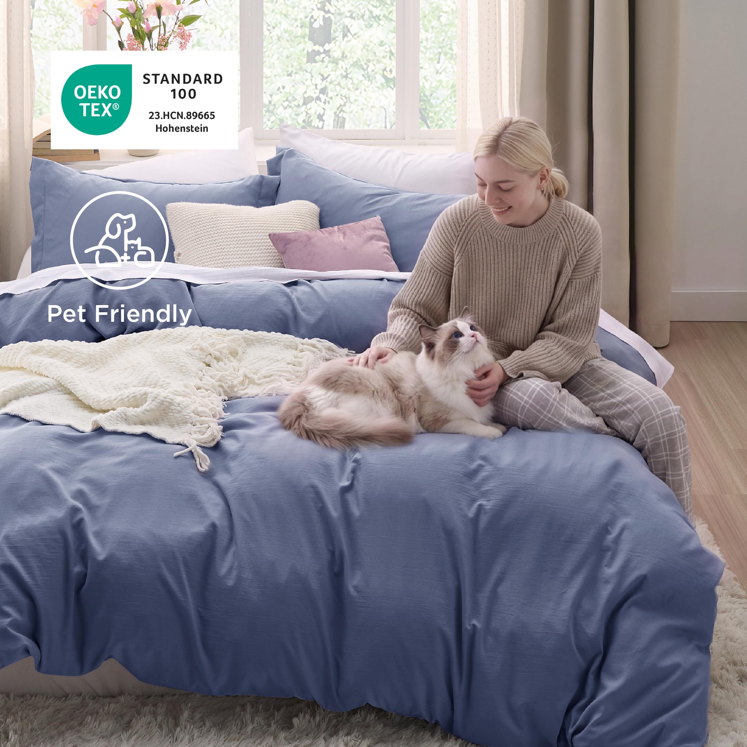 Bedsure arranged pillow shams displaying coordinated look and immediate decorative impact