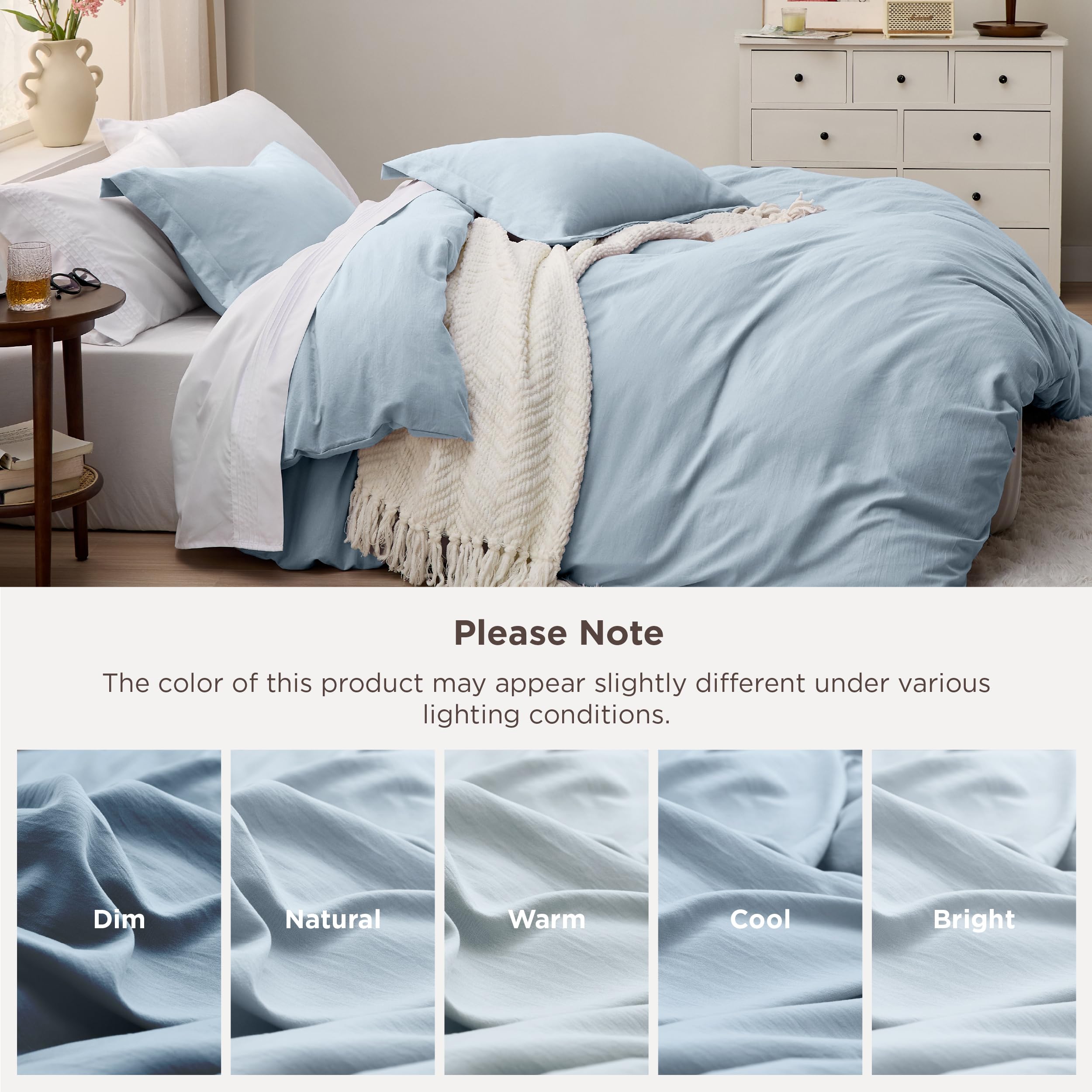 Bedsure pillow shams arranged on bed showing matching set coordination and polish