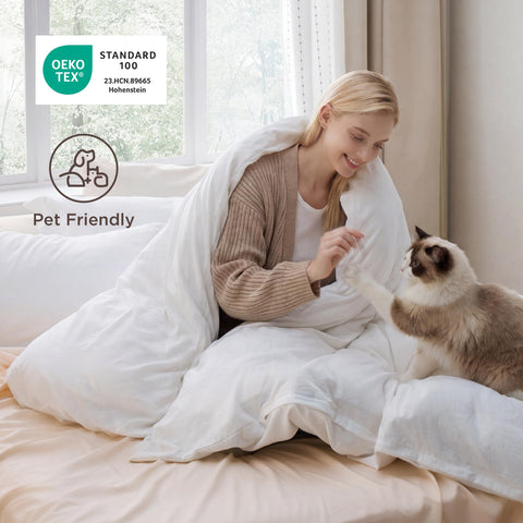 Bedsure pillow shams and pillows styled together for cohesive look