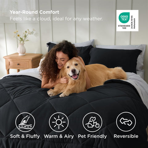 Bedsure pillow shams with envelope closure keeping pillows neat and comfortable