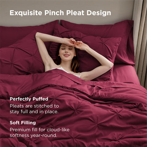 Bedsure pinch pleat close-up highlighting tailored design and refined texture