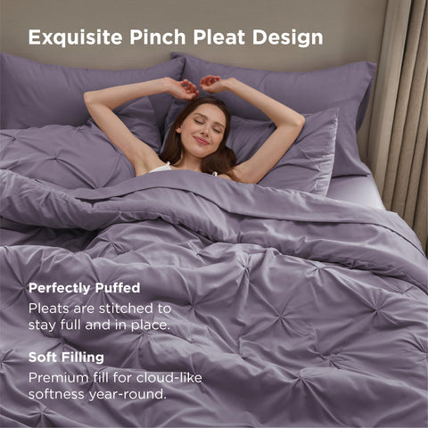 Bedsure pinch-pleat stitching detail giving a refined decorative look