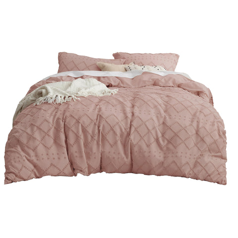 Bedsure tufted fabric detail showing soft microfiber texture benefit: cozy, touchable surface