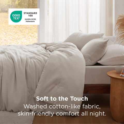 Bedsure prewashed fabric texture demonstrating a soft, breathable surface