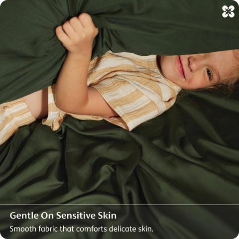 Bedsure sheets styled on bed highlighting a breathable, comfortable bedroom