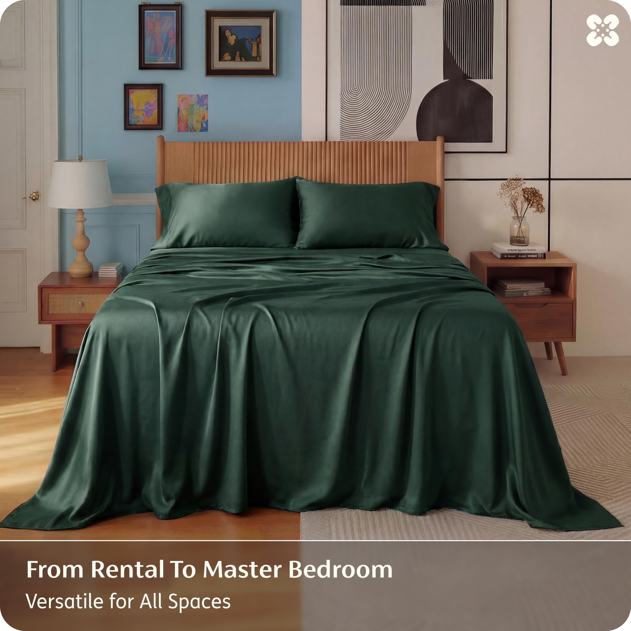 Bedsure PureWoven bamboo-derived rayon fabric closeup displays silky texture and comfort