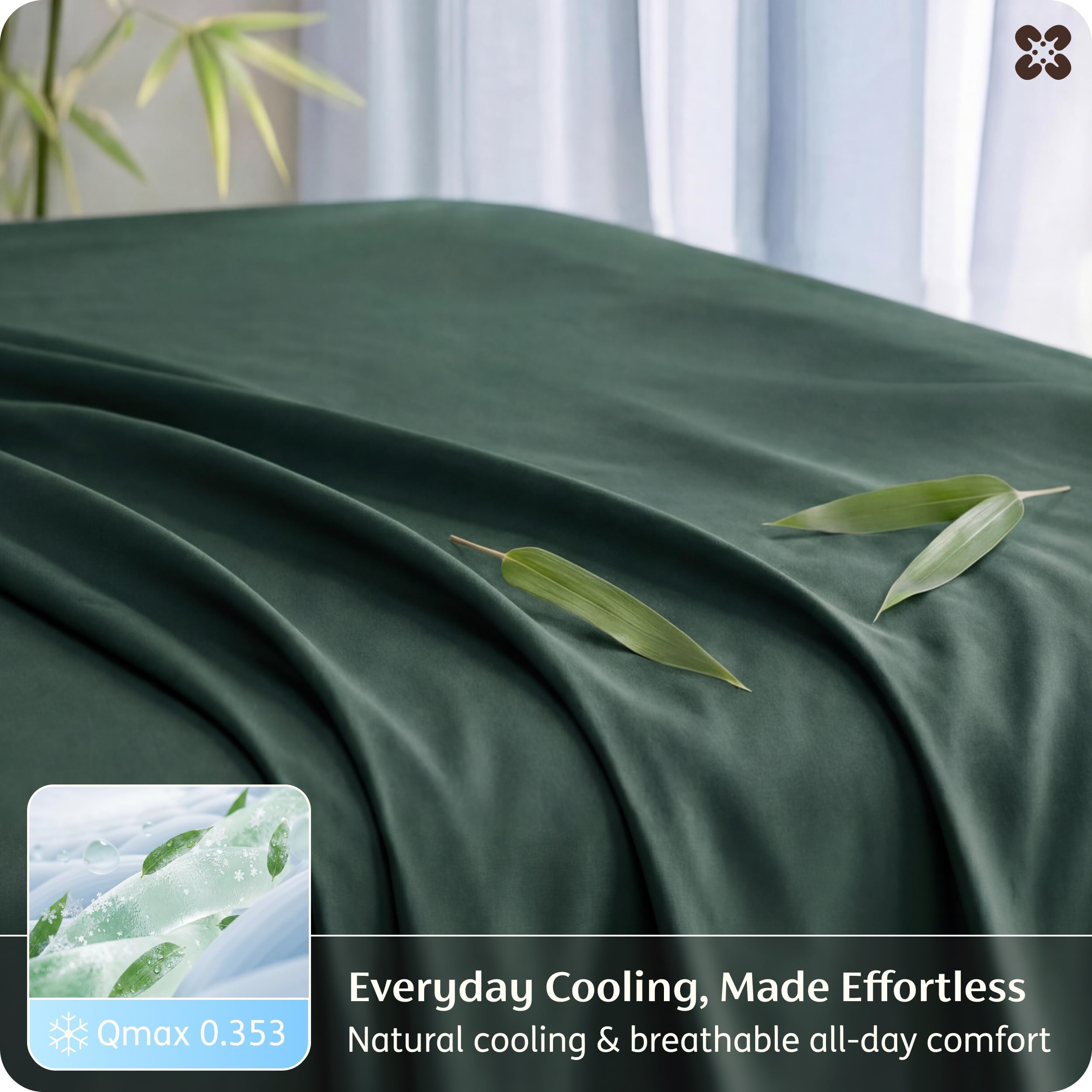 Bedsure flat sheet draped to show smooth, breathable weave