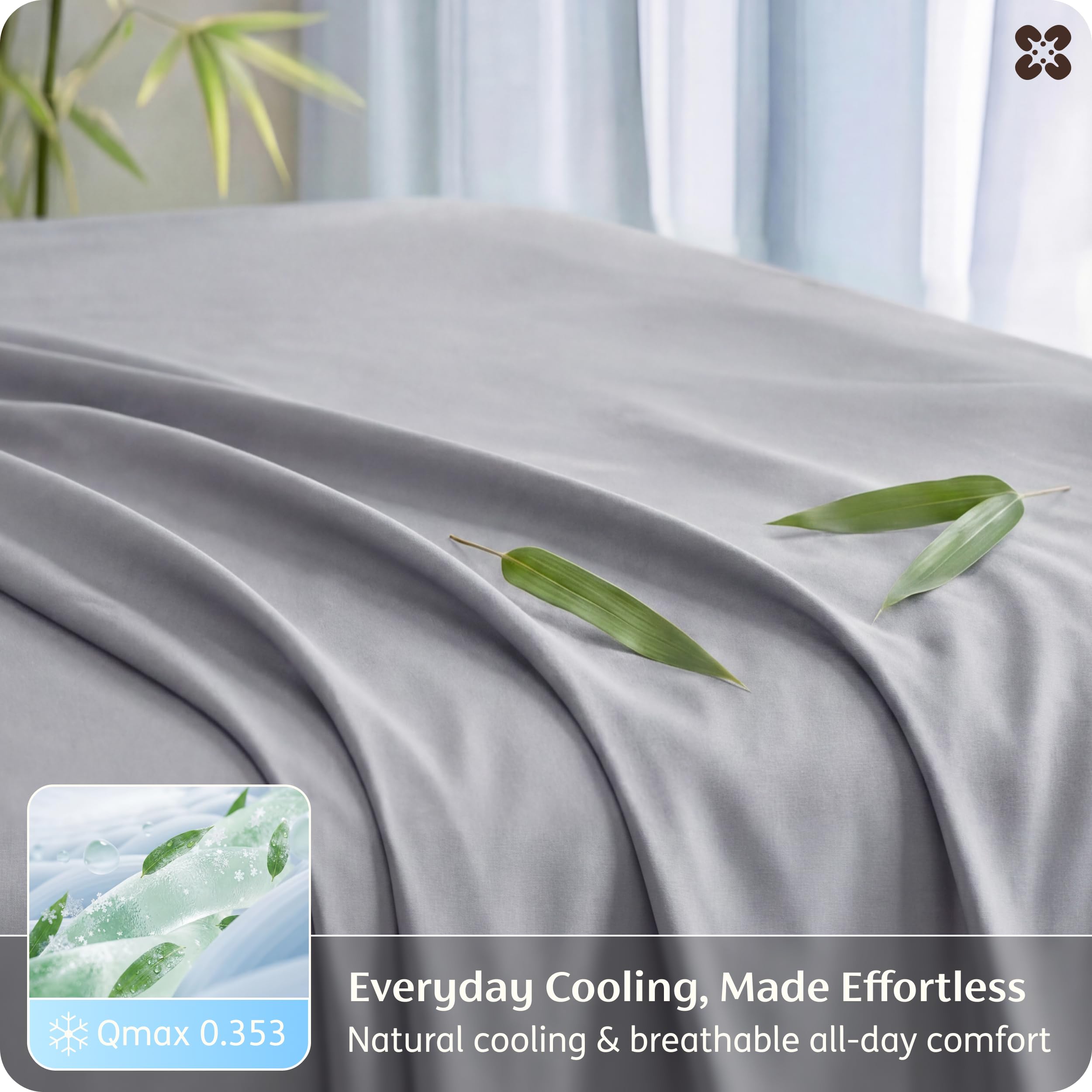 Bedsure PureWoven flat sheet draped to show generous coverage and smoothness