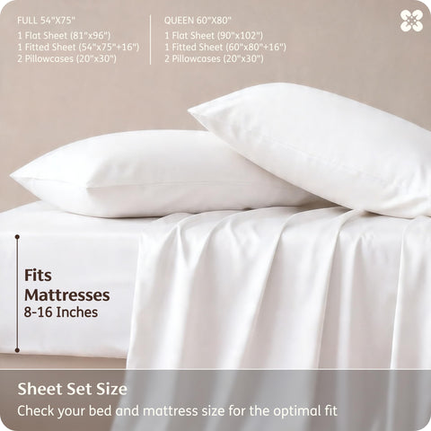 Bedsure flat sheet spread across mattress highlighting full coverage