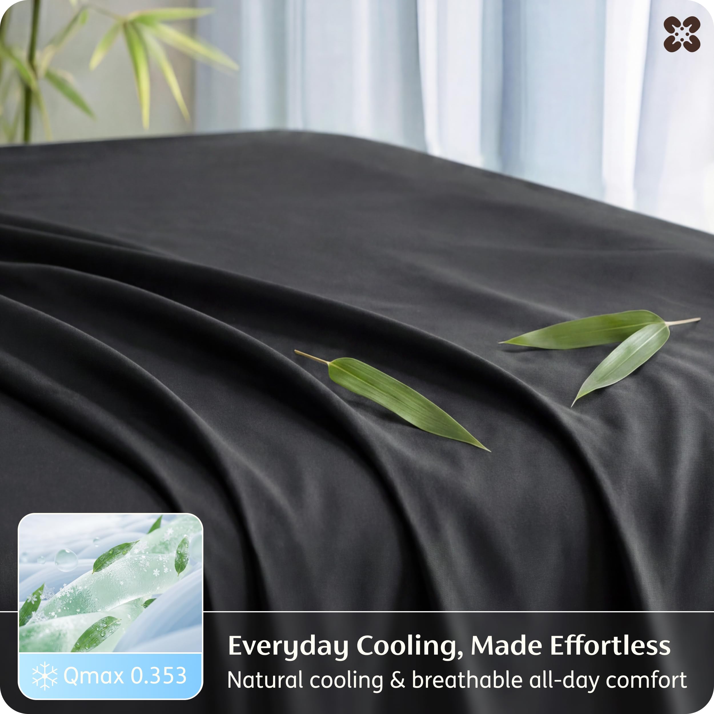 Bedsure PureWoven flat sheet draped to show smooth, lightweight fall