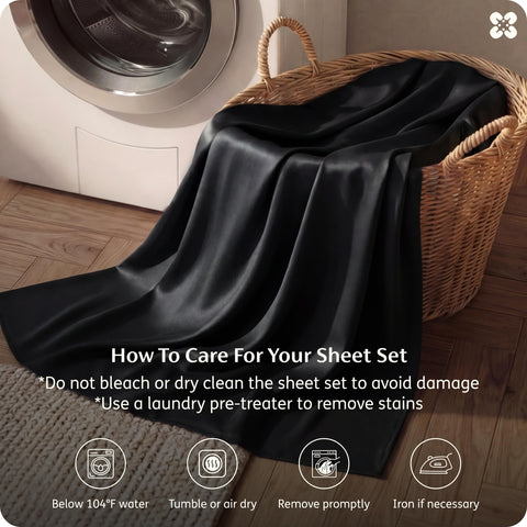 Bedsure PureWoven neatly folded in closet showing easy storage and care